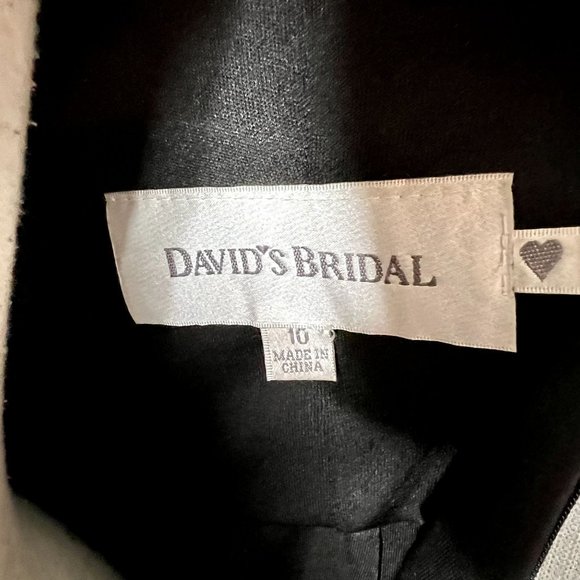 Davids Bridal Black Lace Dress Women's Size 10 - Picture 7 of 8